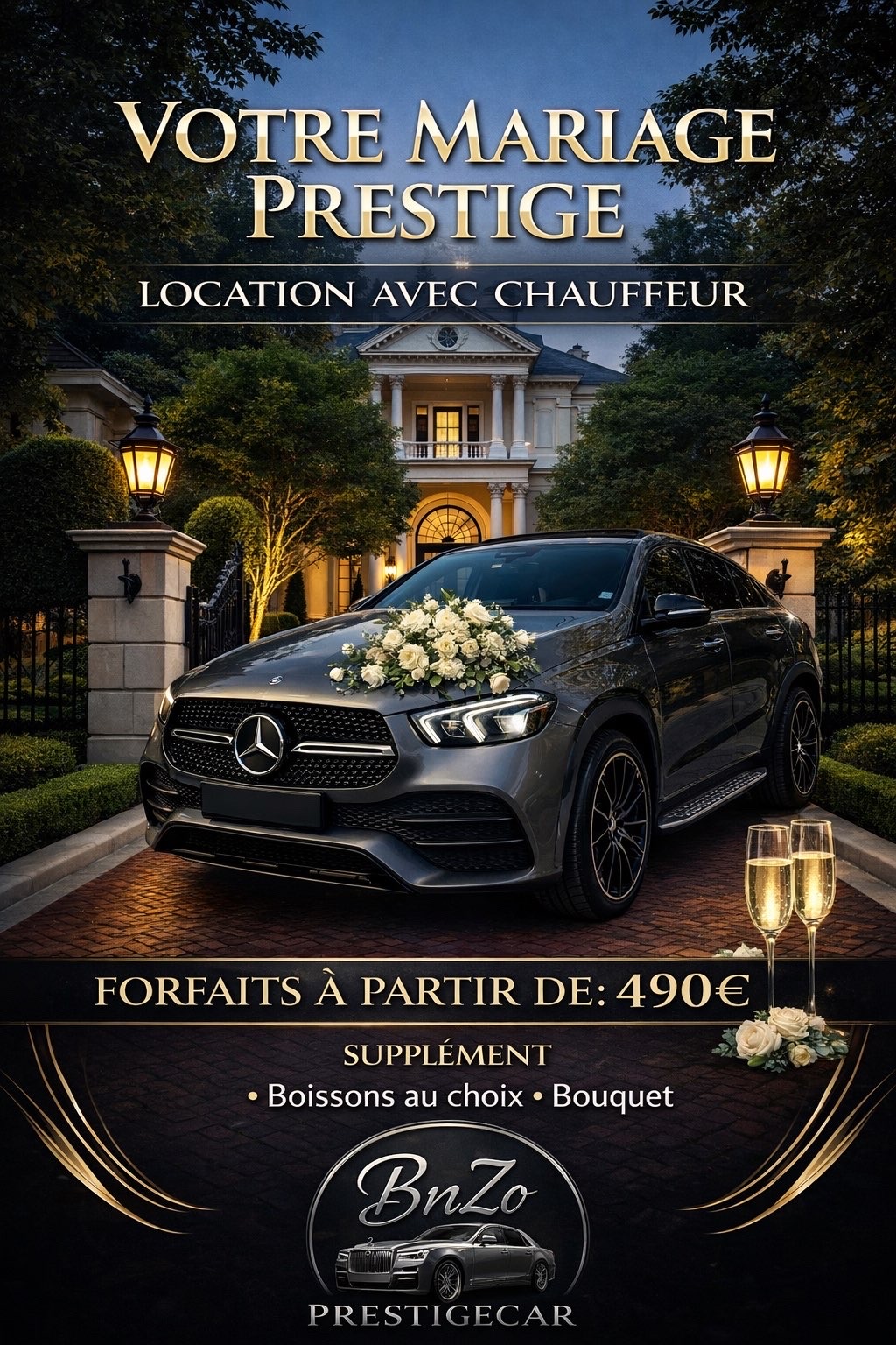 Votre Mariage Prestige — location avec chauffeur Bnzoprestigecar